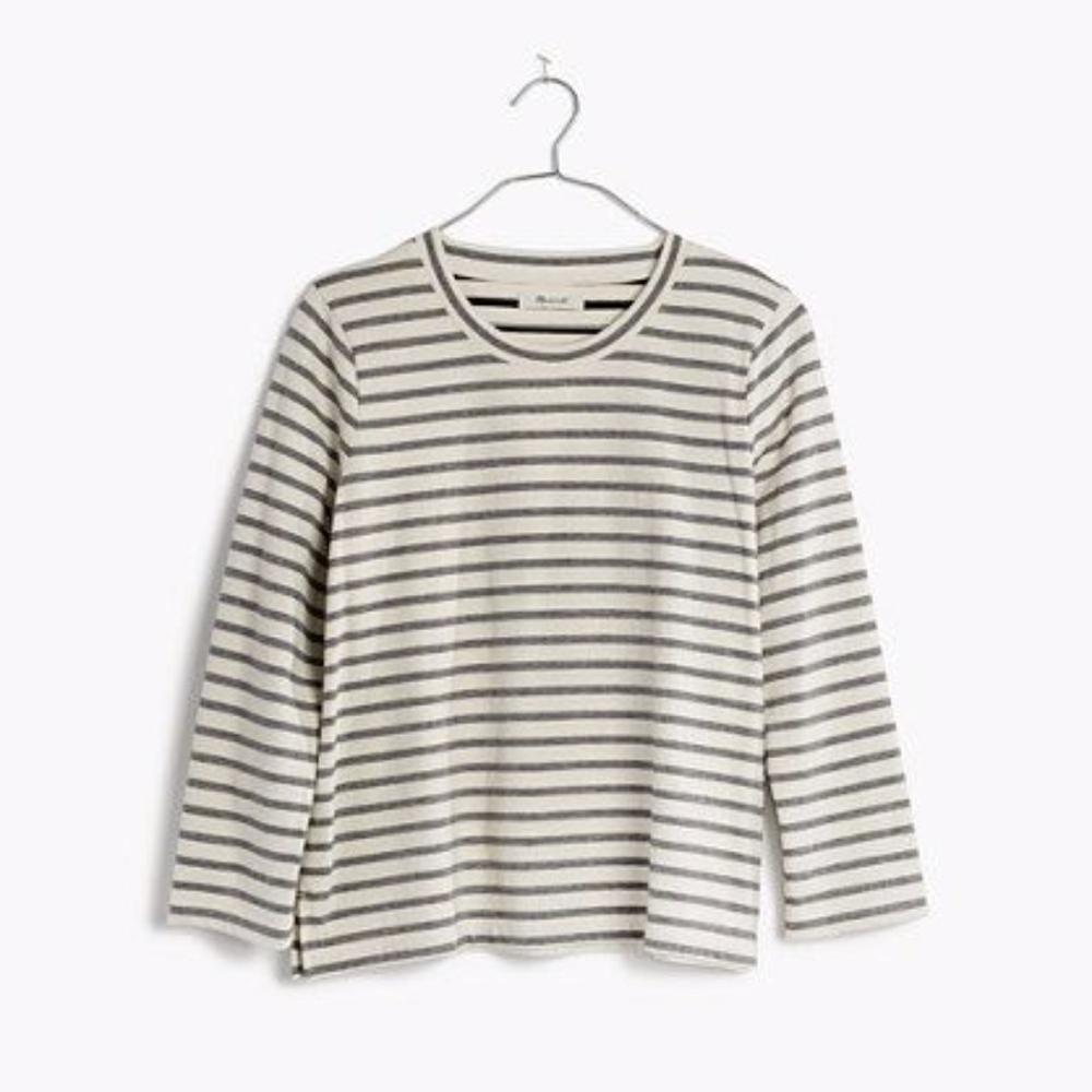 Madewell Keys Three-Quarter Tee In Whitwell Stripe